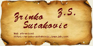 Zrinko Šutaković vizit kartica